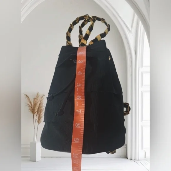 Salvatore Ferragamo Black Vara Backpack Gold Chain